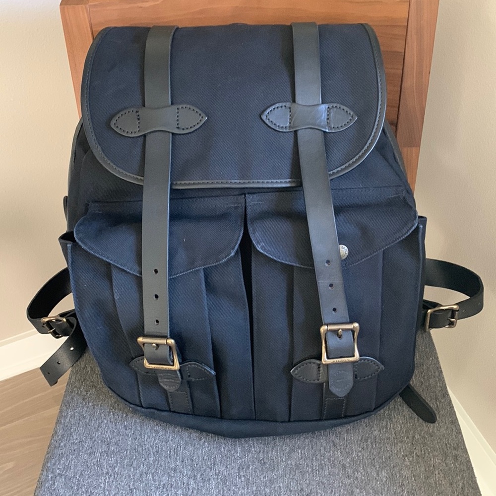 Filson Black Rugged Twill Backpack